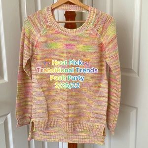 NY Collection Victa Multicolor Petite Sweater